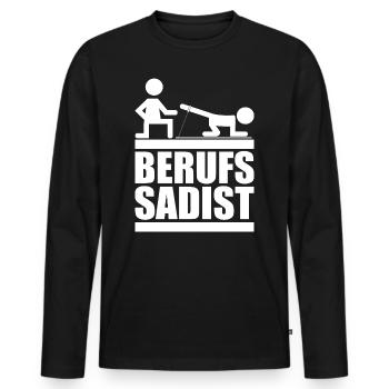 Physio Therapie Physiotherapeut - Männer Premium Bio Langarmshirt - Schwarz - Vorne - Nico (187cm)