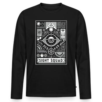 Sight Squad 7 - Men's Premium Organic Long Sleeve Shirt - black - Front - Nico (187cm)
