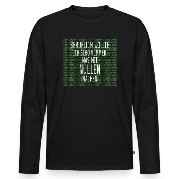 Informatiker Programmierer Spruch Humor Mathematik - Männer Premium Bio Langarmshirt - Schwarz - Vorne - Nico (187cm)