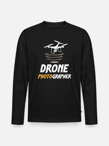 Drone Photographer - Men's Premium Organic Long Sleeve Shirt - black