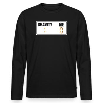 Gebrochener Arm Spruch - Fraktur Gipsarm - Männer Premium Bio Langarmshirt - Schwarz - Vorne - Nico (187cm)