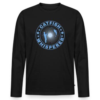 Catfish Whisperer - Wels Catfish Hunter - Männer Premium Bio Langarmshirt - Schwarz - Vorne - Nico (187cm)
