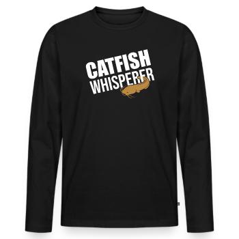 Catfish Whisperer - Wels Catfish Hunter - Männer Premium Bio Langarmshirt - Schwarz - Vorne - Nico (187cm)