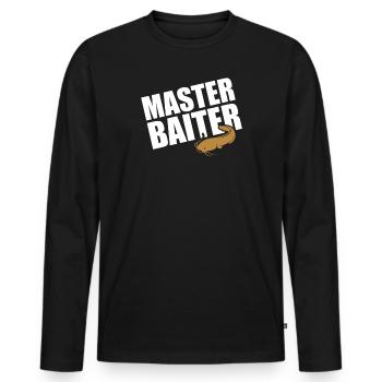 Master Baiter - Wels Catfish Angler Fischen Angeln - Männer Premium Bio Langarmshirt - Schwarz - Vorne - Nico (187cm)