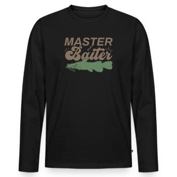 Master Baiter - Wels Catfish Angler Fischen Angeln - Männer Premium Bio Langarmshirt - Schwarz - Vorne - Nico (187cm)