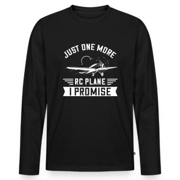 Modellbau Flugzeug RC Modellflieger - Männer Premium Bio Langarmshirt - Schwarz - Vorne - Nico (187cm)