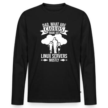 Cloud Computing Informatik Tech - Männer Premium Bio Langarmshirt - Schwarz - Vorne - Nico (187cm)