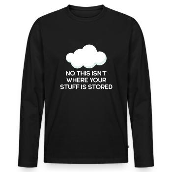Cloud Computing Informatik Computer Programmierer - Männer Premium Bio Langarmshirt - Schwarz - Vorne - Nico (187cm)