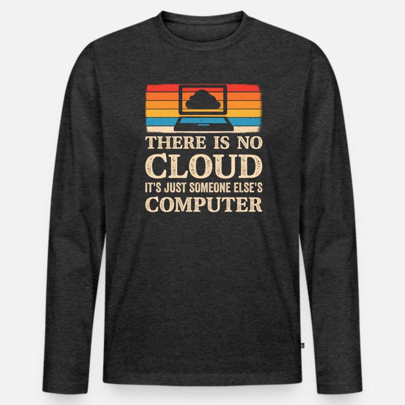 Informatik Spruch Cloud Computing Programierer Männer Premium Bio Langarmshirt