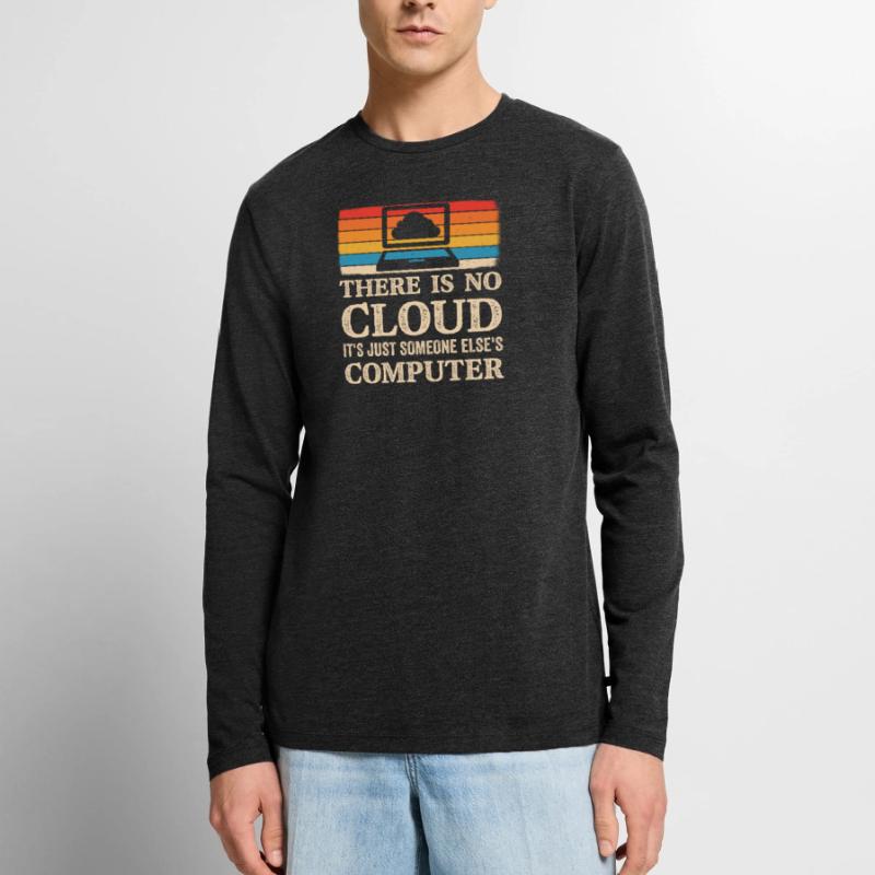 Informatik Spruch Cloud Computing Programierer Männer Premium Bio Langarmshirt