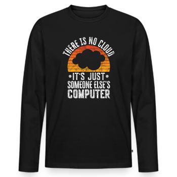 Cloud Computing Informatik Programmierung Dev - Männer Premium Bio Langarmshirt - Schwarz - Vorne - Nico (187cm)