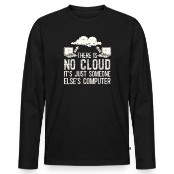 Cloud Computing Informatik Programmierung Dev - Männer Premium Bio Langarmshirt - Schwarz - Vorne - Nico (187cm)
