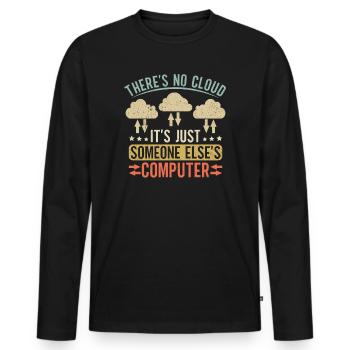 Cloud Computing Informatik Programmierung Dev - Männer Premium Bio Langarmshirt - Schwarz - Vorne - Nico (187cm)