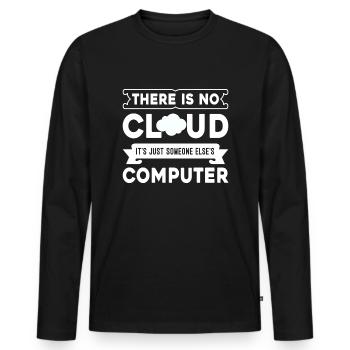 Cloud Computing Informatik Programmierung Dev - Männer Premium Bio Langarmshirt - Schwarz - Vorne - Nico (187cm)