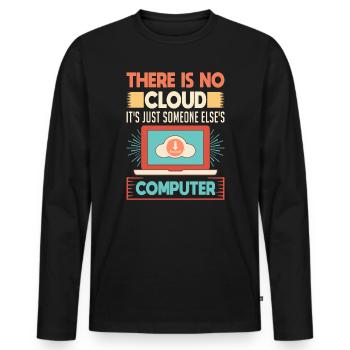 Cloud Computing Informatik Programmierung Dev - Männer Premium Bio Langarmshirt - Schwarz - Vorne - Nico (187cm)