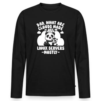 Cloud Computing Informatik Programmierung Dev - Männer Premium Bio Langarmshirt - Schwarz - Vorne - Nico (187cm)