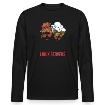 What Are Clouds Made Of - Linux Cloud Computing - Männer Premium Bio Langarmshirt - Schwarz - Vorne - Nico (187cm)