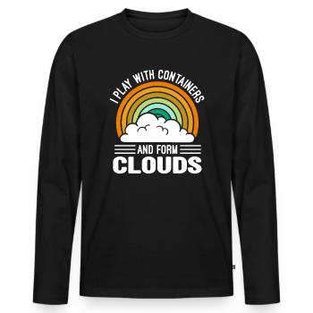 Cloud Computing Informatik Programmierung Dev - Männer Premium Bio Langarmshirt - Schwarz - Vorne - Nico (187cm)