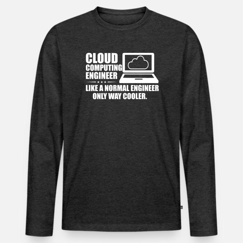 Cloud Computing Engineer Definition Retro Computer Männer Premium Bio Langarmshirt