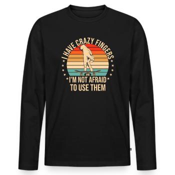 Fingerboard Finger Skateboarding - Männer Premium Bio Langarmshirt - Schwarz - Vorne - Nico (187cm)