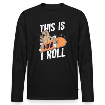 Fingerboard Finger Skateboarding Fingerboarding - Männer Premium Bio Langarmshirt - Schwarz - Vorne - Nico (187cm)