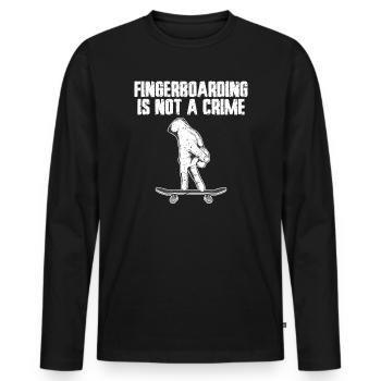 Fingerboard Finger Skateboarding Fingerboarding - Männer Premium Bio Langarmshirt - Schwarz - Vorne - Nico (187cm)