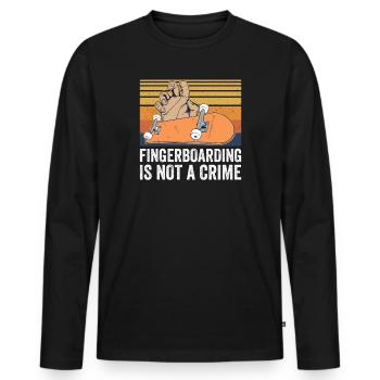 Fingerboard Finger Skateboarding Fingerboarding - Männer Premium Bio Langarmshirt - Schwarz - Vorne - Nico (187cm)