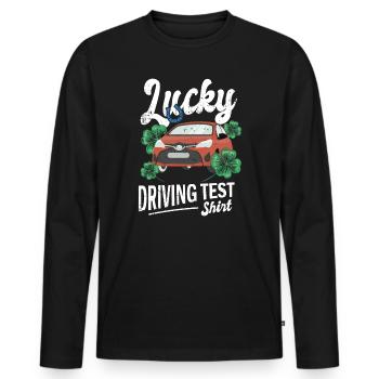 Permis de conduire - permis de conduire - T-shirt manches longues Premium bio Homme - noir - Devant - Nico (187cm)