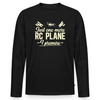 RC Avion modéliste Modélisme Avion - T-shirt manches longues Premium bio Homme - noir - Devant - Nico (187cm)