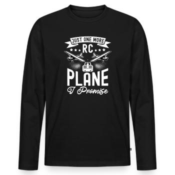 RC Avion modéliste Modélisme Avion - T-shirt manches longues Premium bio Homme - noir - Devant - Nico (187cm)