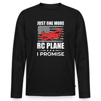 RC Avion modéliste Modélisme Avion - T-shirt manches longues Premium bio Homme - noir - Devant - Nico (187cm)