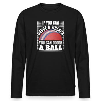 Sports d’équipe de ballon chasseur - T-shirt manches longues Premium bio Homme - noir - Devant - Nico (187cm)