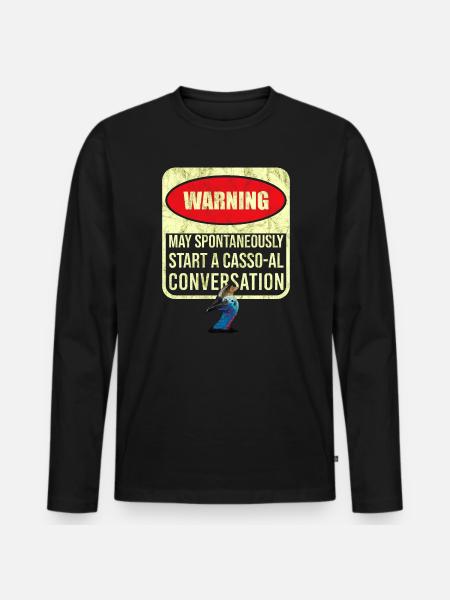 Retro Cassowary Bird Vintage Cassowaries - Men's Premium Organic Long Sleeve Shirt - black