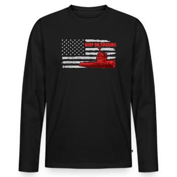 Schlepper Schleppboot Tug Life - T-shirt manches longues Premium bio Homme - noir - Devant - Nico (187cm)