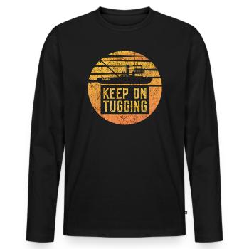Schlepper Schleppboot Tug Life - T-shirt manches longues Premium bio Homme - noir - Devant - Nico (187cm)