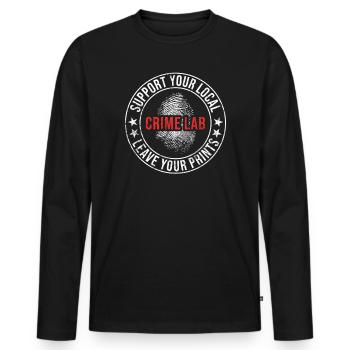 Forensic Technician Crime Scene Investigator Forensic Sentence - Men's Premium Organic Long Sleeve Shirt - black - Front - Nico (187cm)