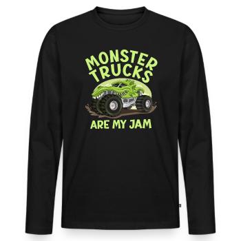 Monster Trucks Are My Jam Monster Truck Show - Men's Premium Organic Long Sleeve Shirt - black - Front - Nico (187cm)