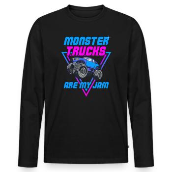 Monster Trucks Are My Jam Monster Truck Show - Men's Premium Organic Long Sleeve Shirt - black - Front - Nico (187cm)