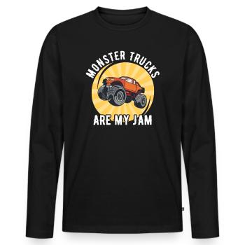 Monster Trucks Are My Jam Monster Truck Show - Men's Premium Organic Long Sleeve Shirt - black - Front - Nico (187cm)