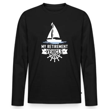 Pensioner Vehicle Sailor Sailboat - Men's Premium Organic Long Sleeve Shirt - black - Front - Nico (187cm)