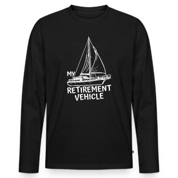 Régime de retraite pour les marins retraités - T-shirt manches longues Premium bio Homme - noir - Devant - Nico (187cm)