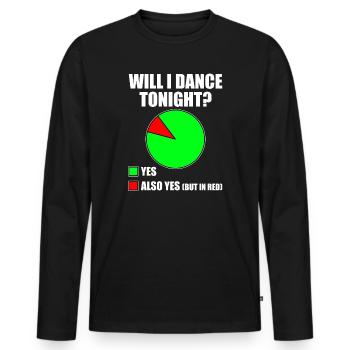 Danse Slogan Ballroom Couple Dance Dance Floor - T-shirt manches longues Premium bio Homme - noir - Devant - Nico (187cm)