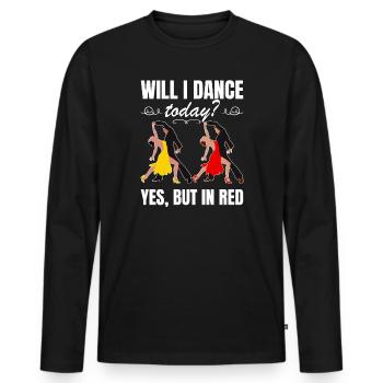 Danse Slogan Ballroom Couple Dance Dance Floor - T-shirt manches longues Premium bio Homme - noir - Devant - Nico (187cm)