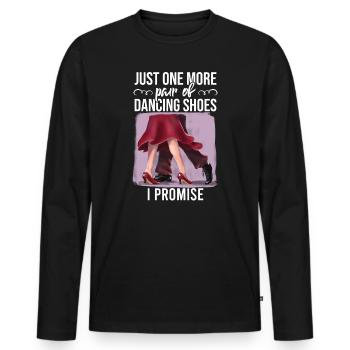Danse Slogan Ballroom Couple Dance Dance Floor - T-shirt manches longues Premium bio Homme - noir - Devant - Nico (187cm)