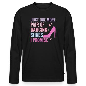 Danse Slogan Ballroom Couple Dance Dance Floor - T-shirt manches longues Premium bio Homme - noir - Devant - Nico (187cm)