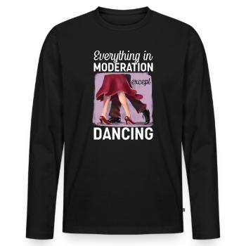 Danse Slogan Ballroom Couple Dance Dance Floor - T-shirt manches longues Premium bio Homme - noir - Devant - Nico (187cm)