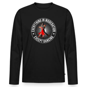 Danse Slogan Ballroom Couple Dance Dance Floor - T-shirt manches longues Premium bio Homme - noir - Devant - Nico (187cm)