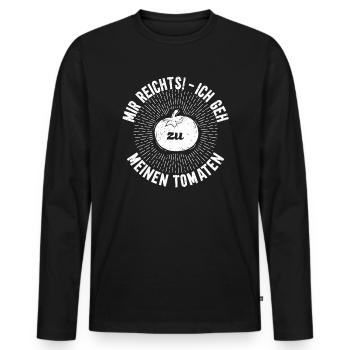 Gehe Zu Tomaten Tomatensorten Gartenfreunde - Männer Premium Bio Langarmshirt - Schwarz - Vorne - Nico (187cm)