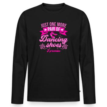 Dancing Slogan Ballroom Couple Dance Dance Floor - Men's Premium Organic Long Sleeve Shirt - black - Front - Nico (187cm)