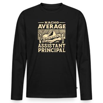 Deputy Director Deputy Principal Mexico - Men's Premium Organic Long Sleeve Shirt - black - Front - Nico (187cm)
